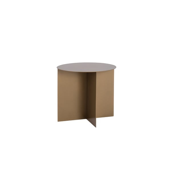Konferenčný kovový stôl v zlatej farbe Custom Form Oli, ⌀ 50 cm