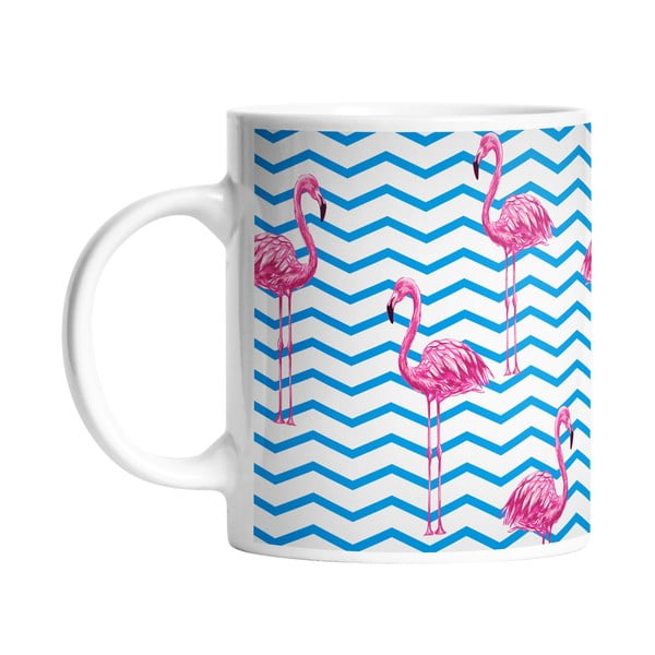 Keramický hrnček Flamingo in Water, 330 ml
