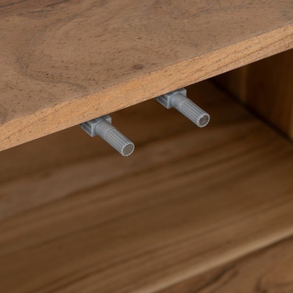 Vitrína z masívu akácie v prírodnej farbe 180x80x40 cm Creel – Ixia-image-3