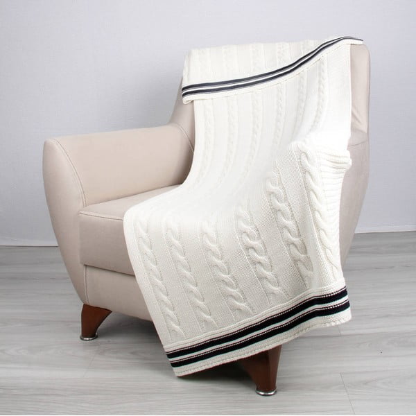 Svetlobéžová bavlnená deka Ciana,130 × 170 cm