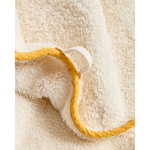 Žltý/biely froté bavlnený uterák 50x90 cm Sedora – Kave Home-image-4