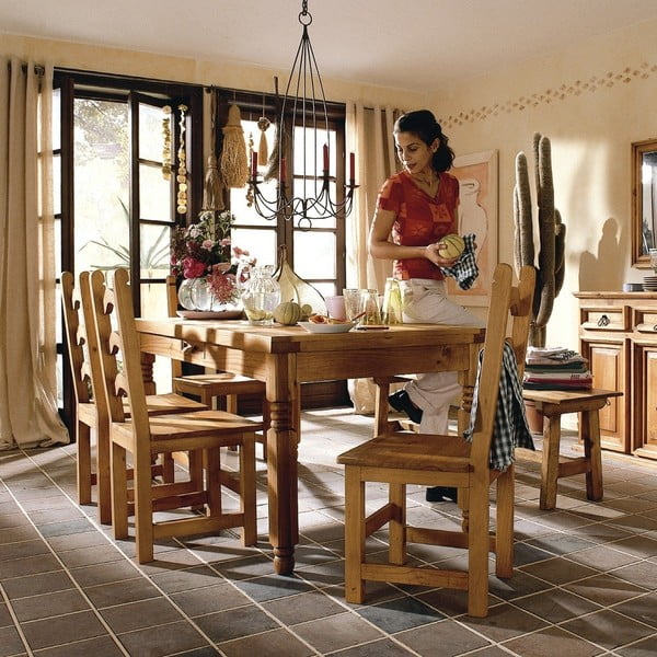 Jedálenský stôl SIT z voskovanej borovice, 170 cm