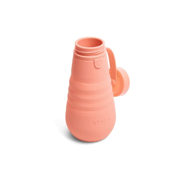 Oranžová skladacia fľaša Stojo Bottle Apricot, 590 ml-image-3
