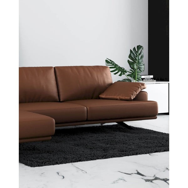 Koňakovohnedá kožená rohová pohovka (ľavý roh) Prado – MESONICA-image-4
