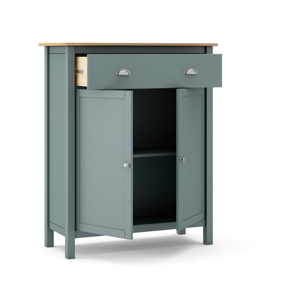 Komoda sivozelená z borovicového dreva 90x110x40 cm Misti – Marckeric-image-4