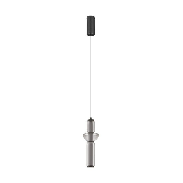 Sivé sklenené LED závesné svietidlo so stmievačom ø 12 cm Ulon – Nova Luce