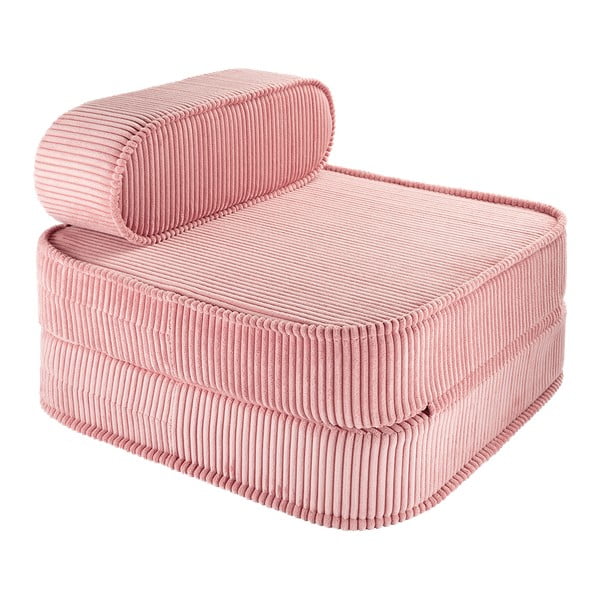 Ružové menčestrové detské kresielko Flip – Wigiwama