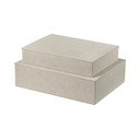 Béžové úložné boxy v súprave 2 ks s vekom z umelej kože 40x30x11 cm Sahla – Blomus