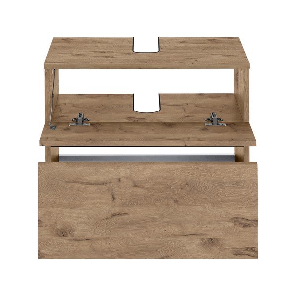 Skrinka pod umývadlo v dekore duba v prírodnej farbe 60x55 cm Wisla – Støraa-image-3