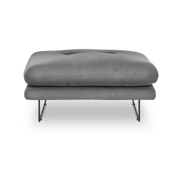 Sivý puf so zamatovým poťahom Windsor & Co Sofas Gravity