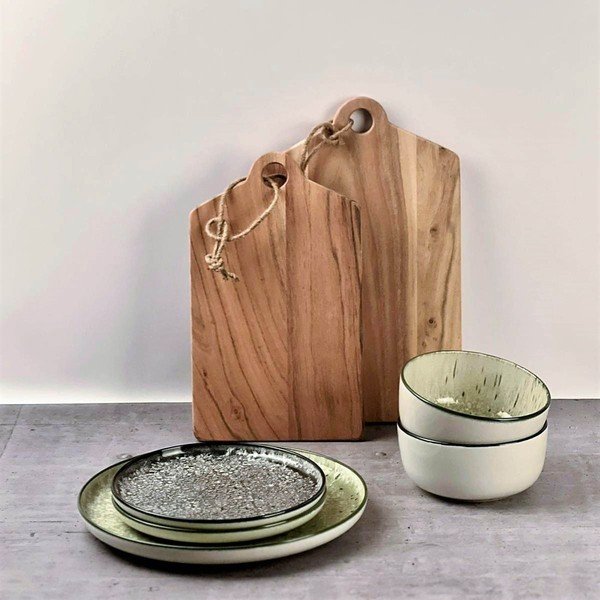 Zelený/krémovobiely kameninový tanier ø 27 cm Gravel – ONA-image-3