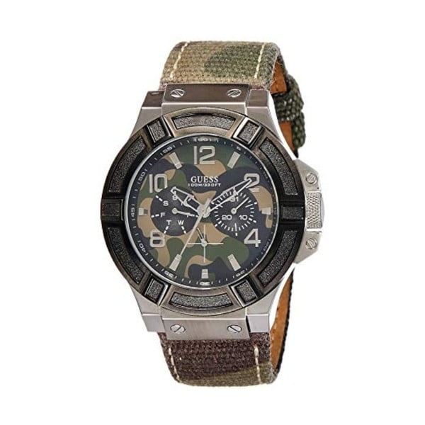Pánske hodinky s antikoro remienkom v striebornej farbe Guess W0407G1