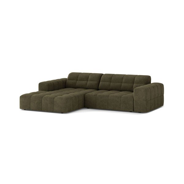 Khaki ženilková rohová pohovka (ľavý roh/s leňoškou) Chicago – Cosmopolitan Design-image-1