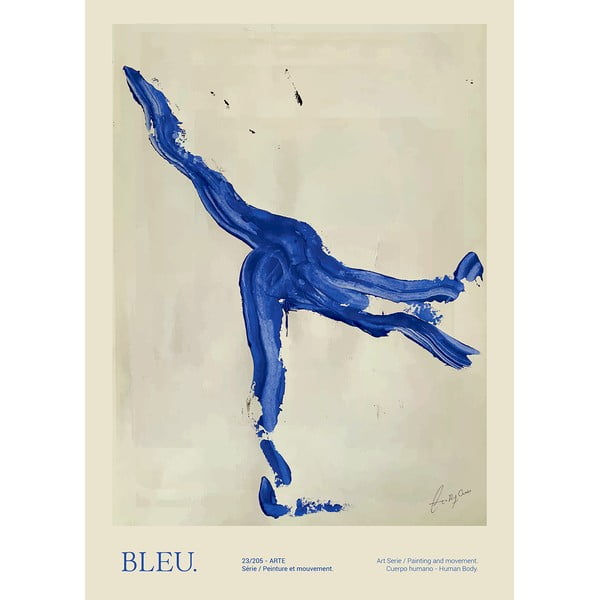 Plagát 50x70 cm Bleu – Lucrecia Rey Caro – The Poster Club