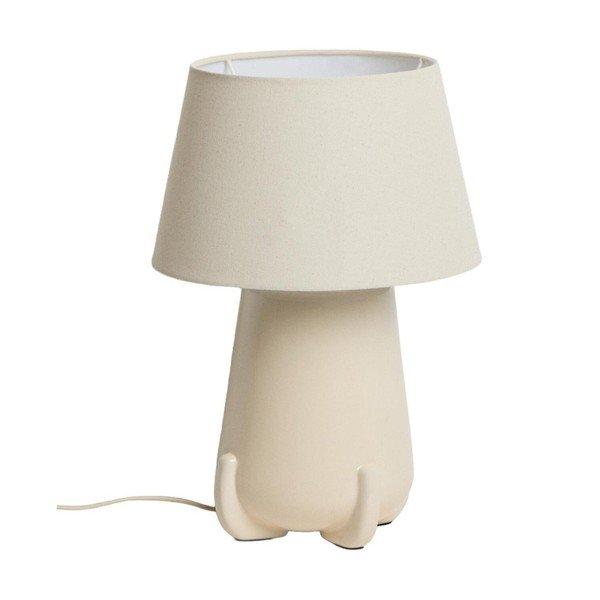 Béžová/slonovinová keramická stolová lampa (výška  45,5 cm) Odra – Kave Home