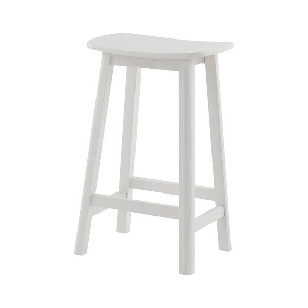 Biela barová stolička z jaseňového dreva (výška sedadla 65 cm) Selene – Jotex