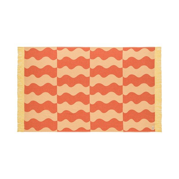 Žltá/oranžová bavlnená plážová osuška 100x160 cm Nuno – noo.ma