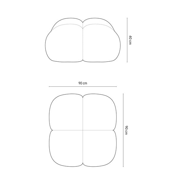 Hnedá zamatová podnožka Loretto – Cosmopolitan Design-image-4