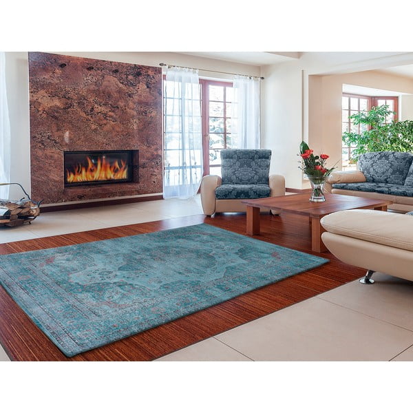 Modrý koberec z viskózy Universal Lara Aqua, 120 x 170 cm-image-3