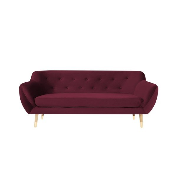Vínovočervená dvojmiestna pohovka Mazzini Sofas Amelie