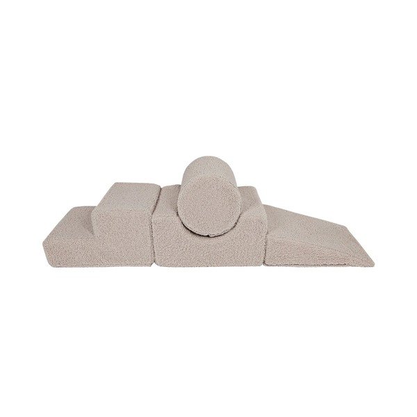 Sivé látkové penové ihrisko 45x170x30 cm Montessori – Meowbaby-image-3