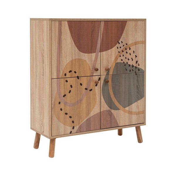 Skrinka v dekore duba v prírodnej farbe 95x111 cm Multilux – Kalune Design-image-2