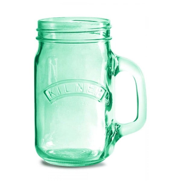Zelený pohár s uškom Kilner