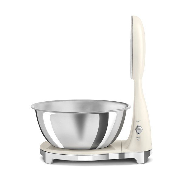 Krémovobiela plastová digitálna kuchynská váha – SMEG-image-2
