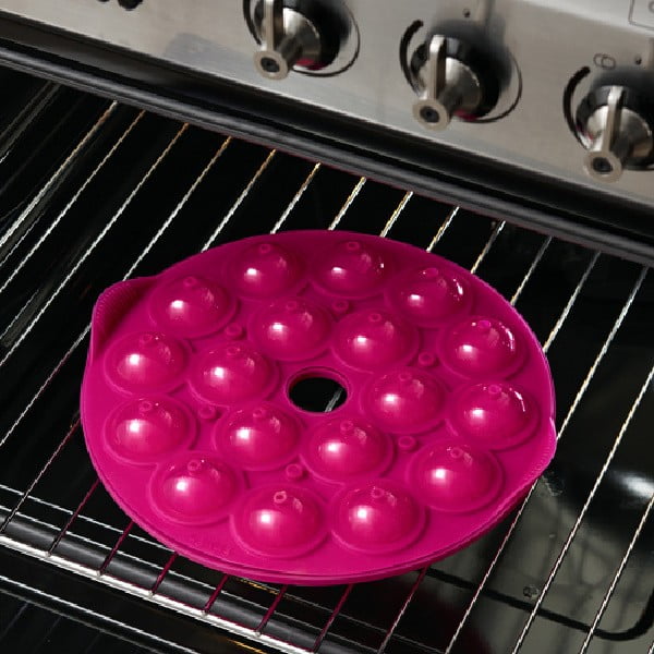 Ružová silikónová forma na cake pops Lékué Pops, ⌀ 26,5 cm-image-1