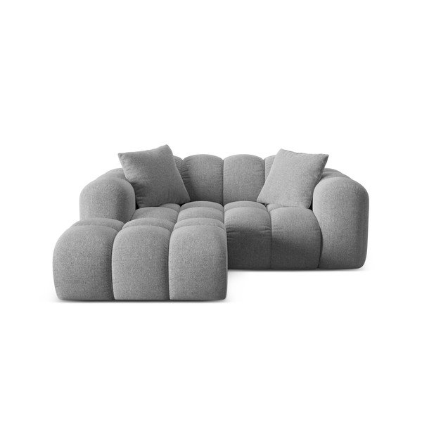 Svetlosivá ženilková rohová pohovka (ľavý roh/s leňoškou) Treno – Cosmopolitan Design