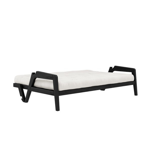 Čierna variabilní rozkladacia pohovka s futónom v bielej farbe Karup Design Grab Black/Natural-image-4
