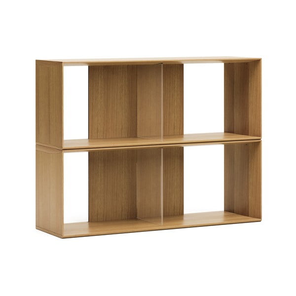 Modulárny policový systém v dekore duba v prírodnej farbe 2 ks 101x76 cm Litto – Kave Home-image-2