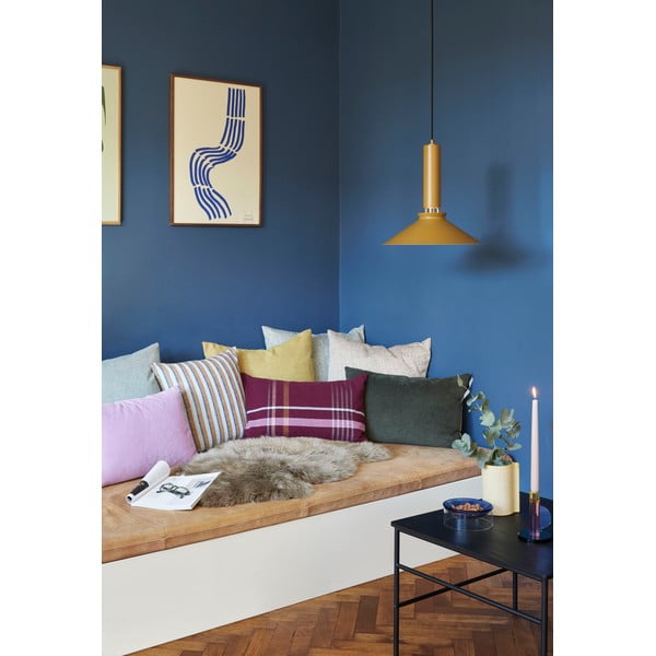 Červený bavlnený vankúš Hübsch Sarah, 60 x 40 cm-image-3