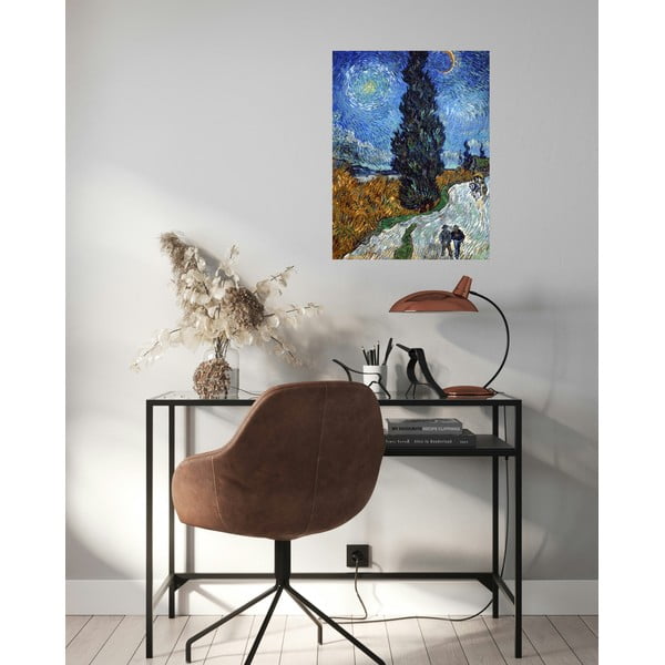 Reprodukcia obrazu Vincent van Gogh - Country Road in Provence by Night, 60 x 45 cm-image-1