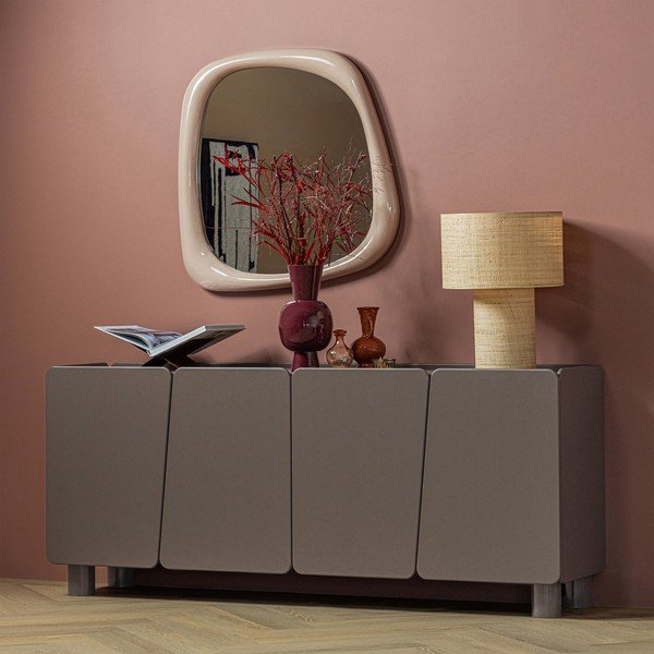 Vínovočervená kovová váza (výška  38 cm) Auri – WOOOD-image-2