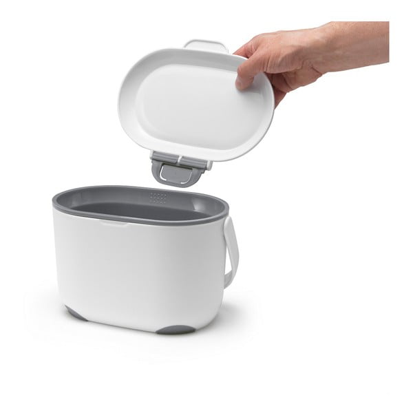 Bielo-sivá nádoba na kompostovateľný odpad Addis Caddy, 2,5 l-image-1