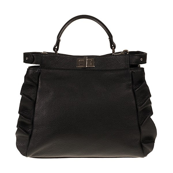 Čierna kožená kabelka Giulia Bags Janette
