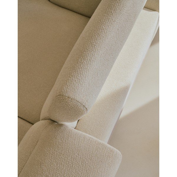 Béžová ženilková polohovacia pohovka 214 cm Aurum – Kave Home-image-1