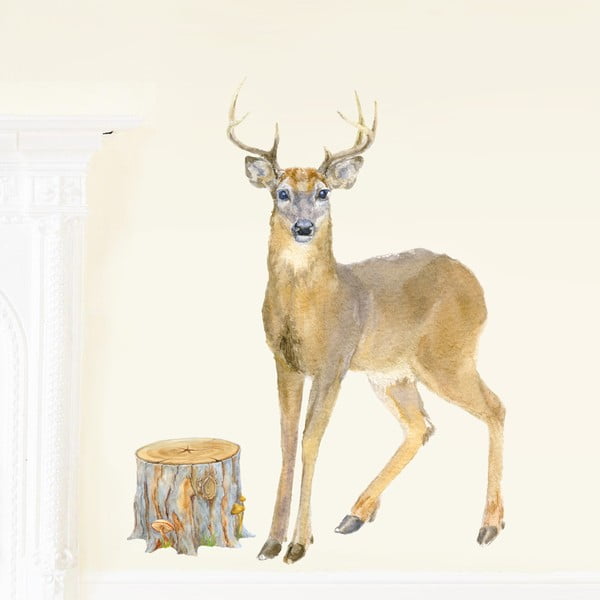 Samolepka na viac použití Deer, 80 x 46 cm