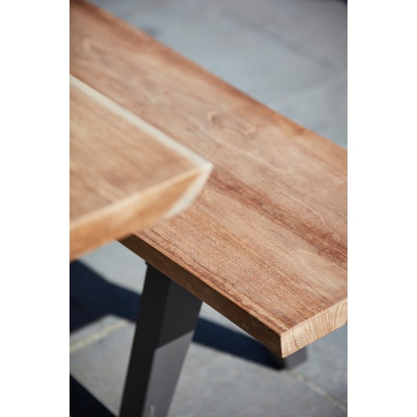 Čierna/prírodná záhradná lavica Pure – Diphano-image-3