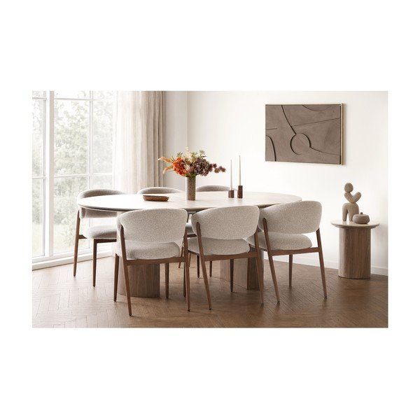 Okrúhly odkladací stolík s keramickou doskou ø 45 cm Delphi – House Nordic-image-2