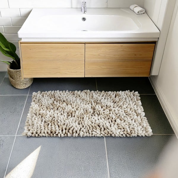 Béžová textilná kúpeľňová predložka 60x90 cm Lerici – Wenko-image-1