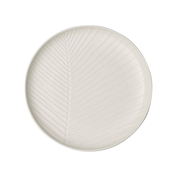 Biely porcelánový tanier Villeroy & Boch Leaf, ⌀ 24 cm
