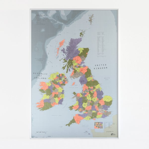 Magnetická mapa Britských ostrovov The Future Mapping Company British, 100 x 70 cm