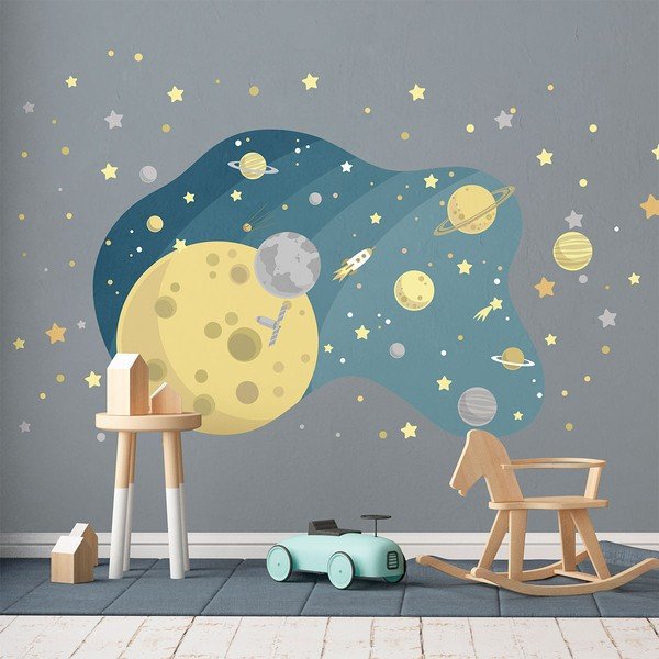 Detská samolepka na stenu Ambiance The Starry Galaxy, 90 x 60 cm-image-1