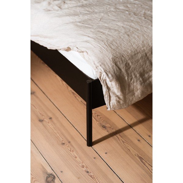 Biela oceľová dvojlôžková posteľ bez čela s roštom 180x200 cm Eton Basic – noo.ma-image-4