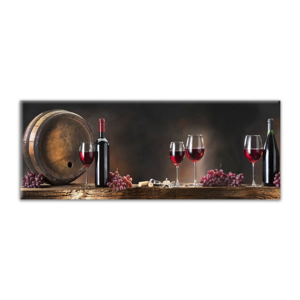 Obraz Styler Glasspik Kitchen Wine Glasses, 30 × 80 cm