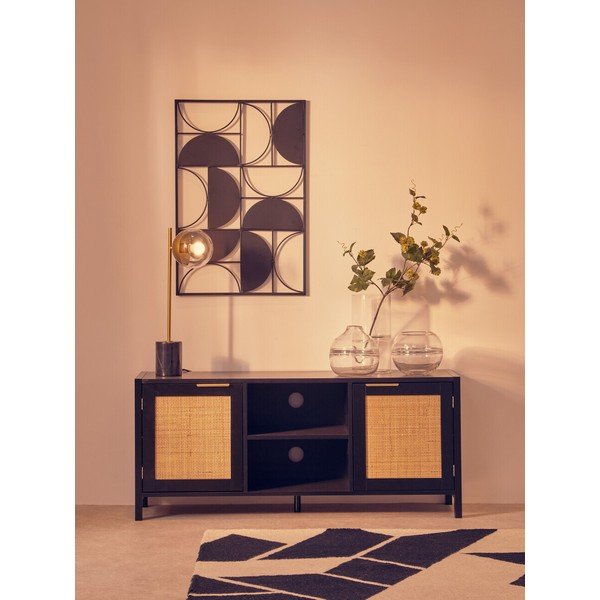 Čierny TV stolík 120x52x38 cm Sherman – Premier Housewares-image-1