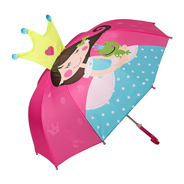 Detský dáždnik s rúčkou Von Lilienfeld Princess with Frog, ø 73 cm