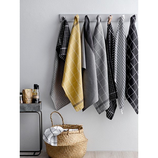 Žltá kuchynská utierka z bavlny Södahl Geometric, 50 x 70 cm-image-1